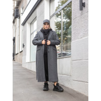 Пальто зимнее Майли серый