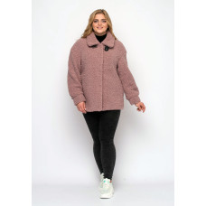 Куртка коротка Енджі екомех пудра Куртка коротка Енджі екомех пудра