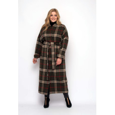 Пальто жіноче Річчі клітина зелена Пальто жіноче Річчі клітина зелена