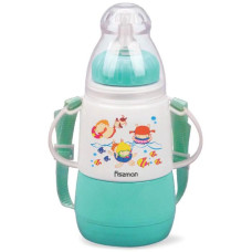 Бутылочка детская для кормления Fissman Babies  Забавное купание  150мл с ремешком, аквамарин