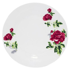 Набор 6 мелких тарелок  Цветущий Пион  Ø20см, фарфор