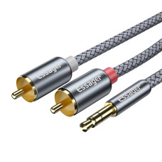 Кабель звуковий Essager 3.5mm to 2 RCA 2m
