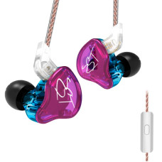 Навушники KZ ZST із мікрофоном purple