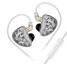 Навушники KZ AS24 із мікрофоном silver