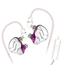 Навушники KZ ZSN із мікрофоном purple