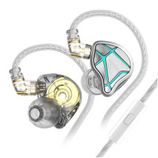Навушники KZ ESX із мікрофоном cyan