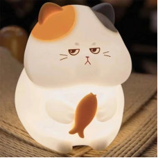 Нічник силіконовий Кіт з рибкою