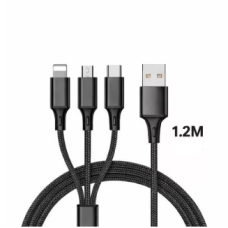 Кабель USB швидка зарядка універсальний 3в1, 1.2м Кабель USB швидка зарядка універсальний 3в1, 1.2м