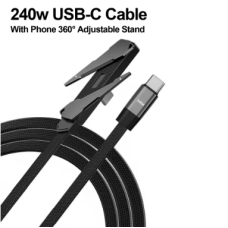 Кабель для заряджання телефона Type-C — Type-C 240Вт, 1,5 м Кабель для заряджання телефона Type-C — Type-C 240Вт, 1,5 м