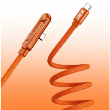 Кабель швидка зарядка телефону тримач з підставкою 2-в-1 Type-C - Type-C 1,5 м Orange