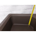 Прямокутна гранітна кухонна мийка з крилом 48х76 см Уценка! 