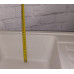 Кухонна мийка біла прямокутна гранітна з крилом 45 х 56 см 